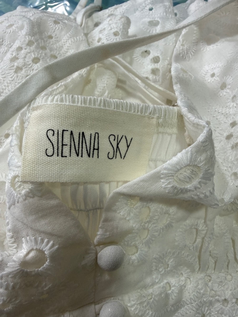 Sienna Sky White Eyelet Lace Spaghetti Strap Sundress - Picture 6 of 6